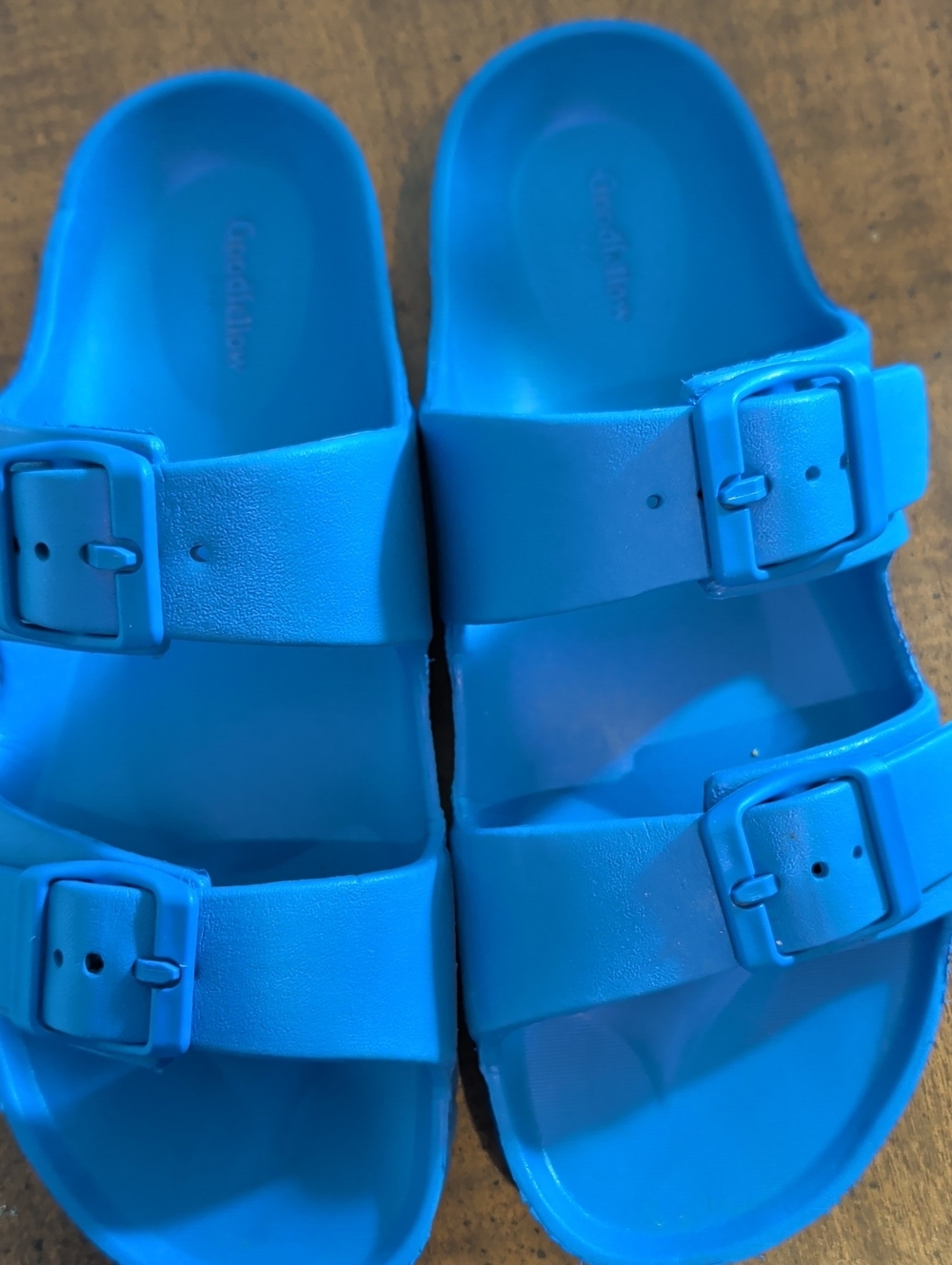 Goodfellow & Co Bright Blue Double-Buckle Slide Sandals for Men Or Women